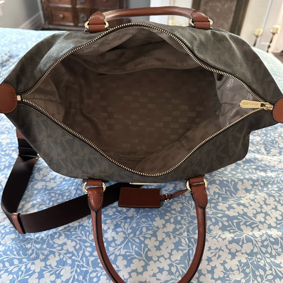 Michael Kors Brown and Tan Overnight Bag - Picture 5 of 5